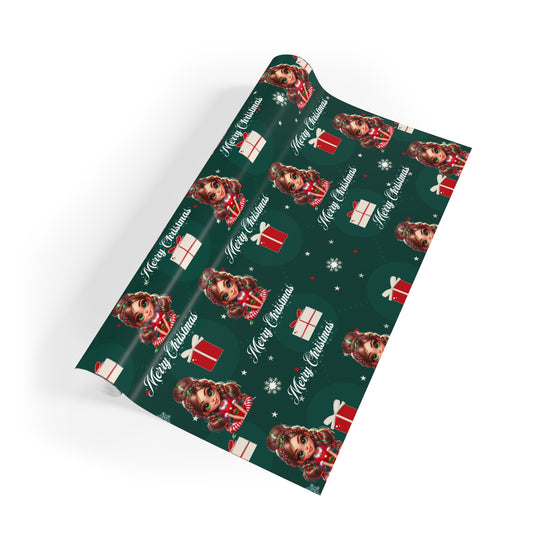 Green Christmas 2 Wrapping Paper Rolls-Laylaybossycreations