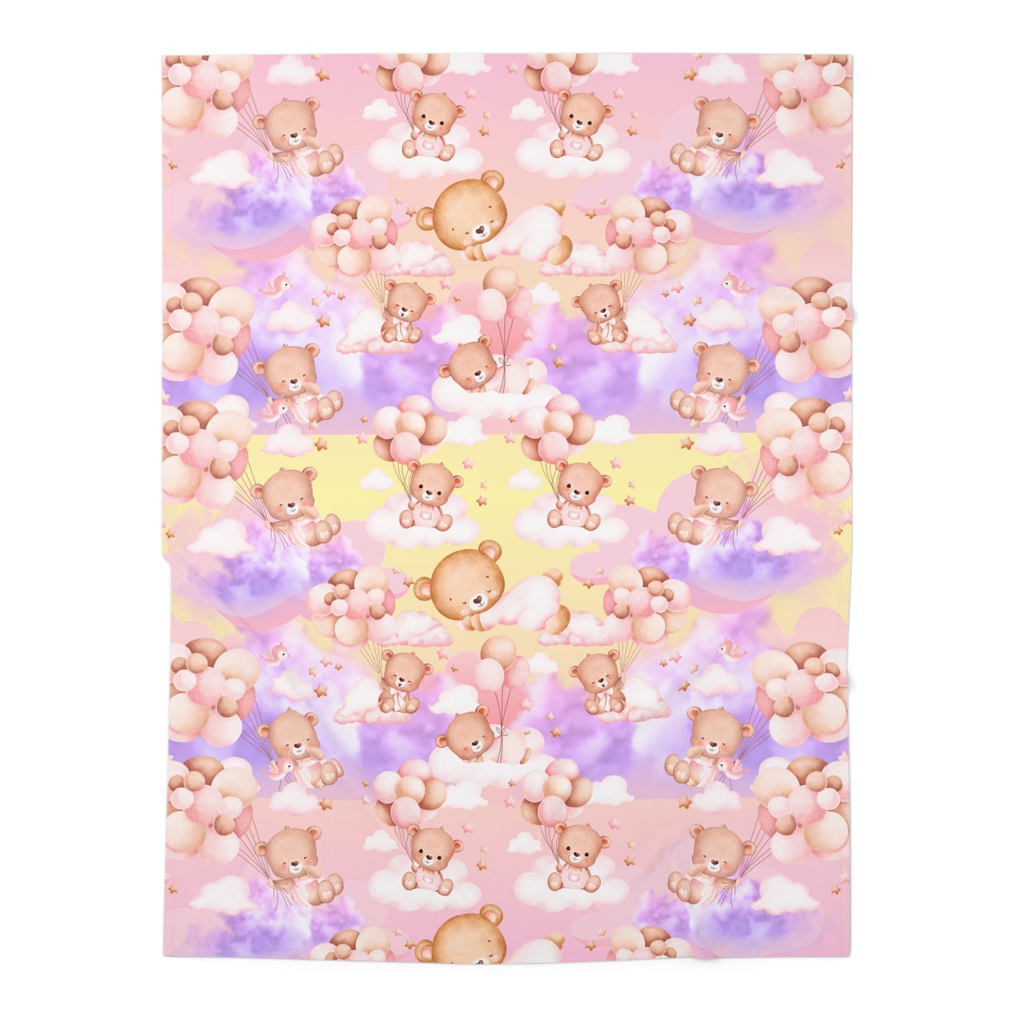 Girl Baby Bear Swaddle Blanket-Laylaybossycreations