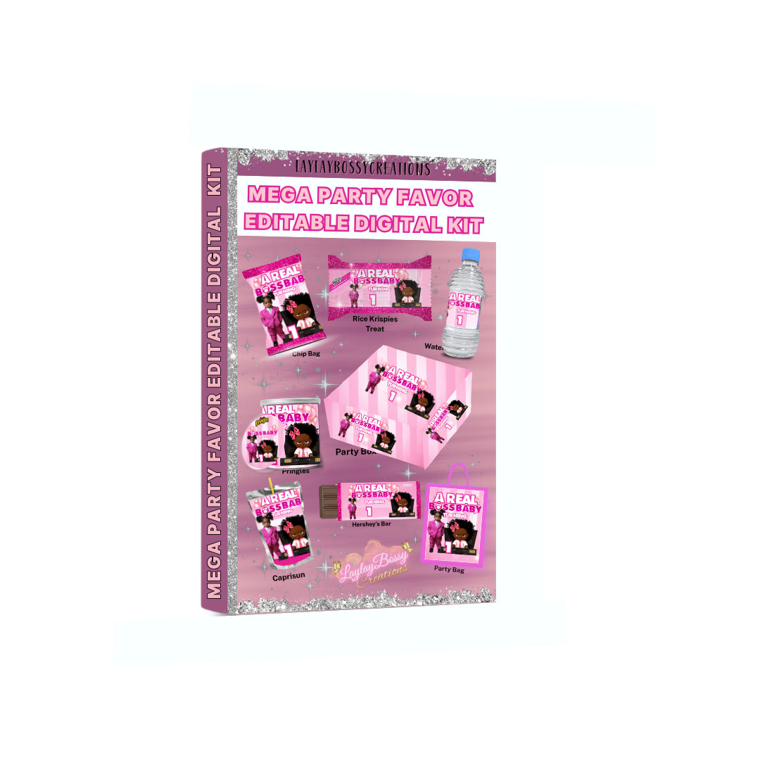 Mega Party Favor Editable Digital Kit