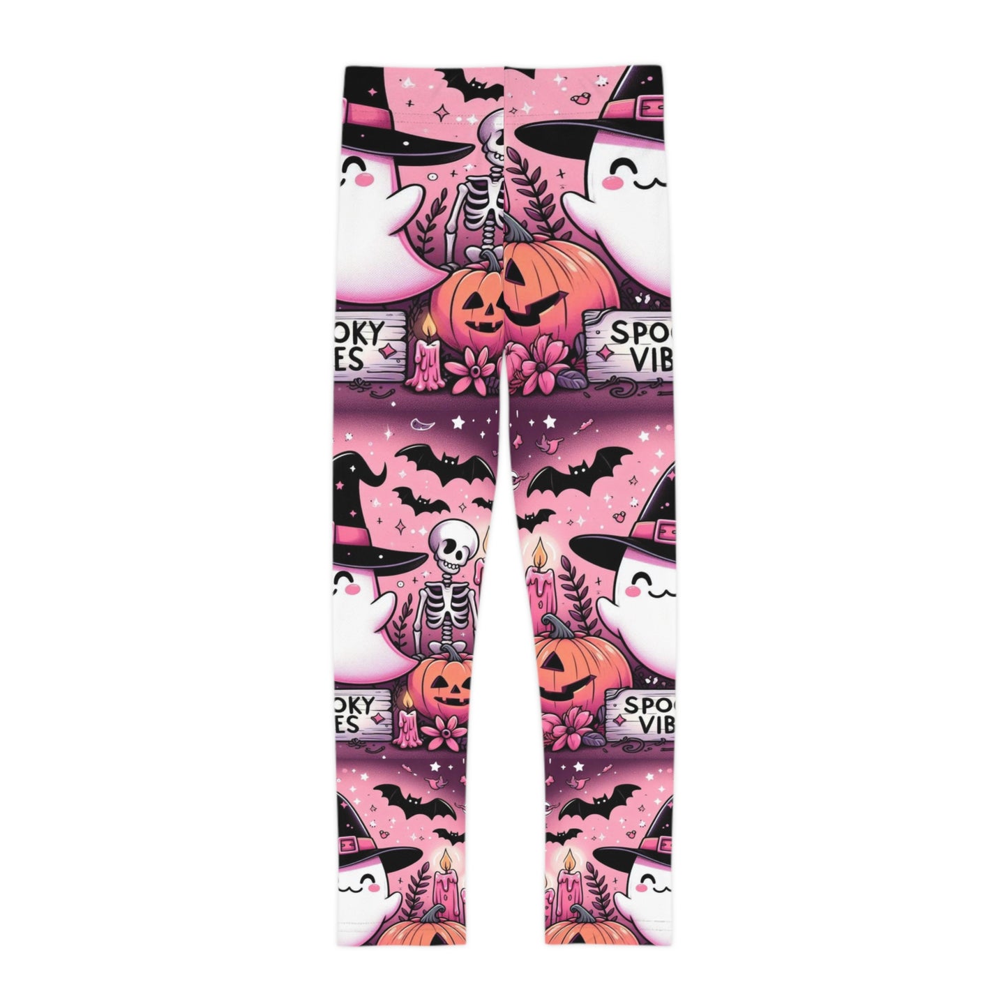 Spooky Ghost Vibes Leggings-Laylaybossycreations