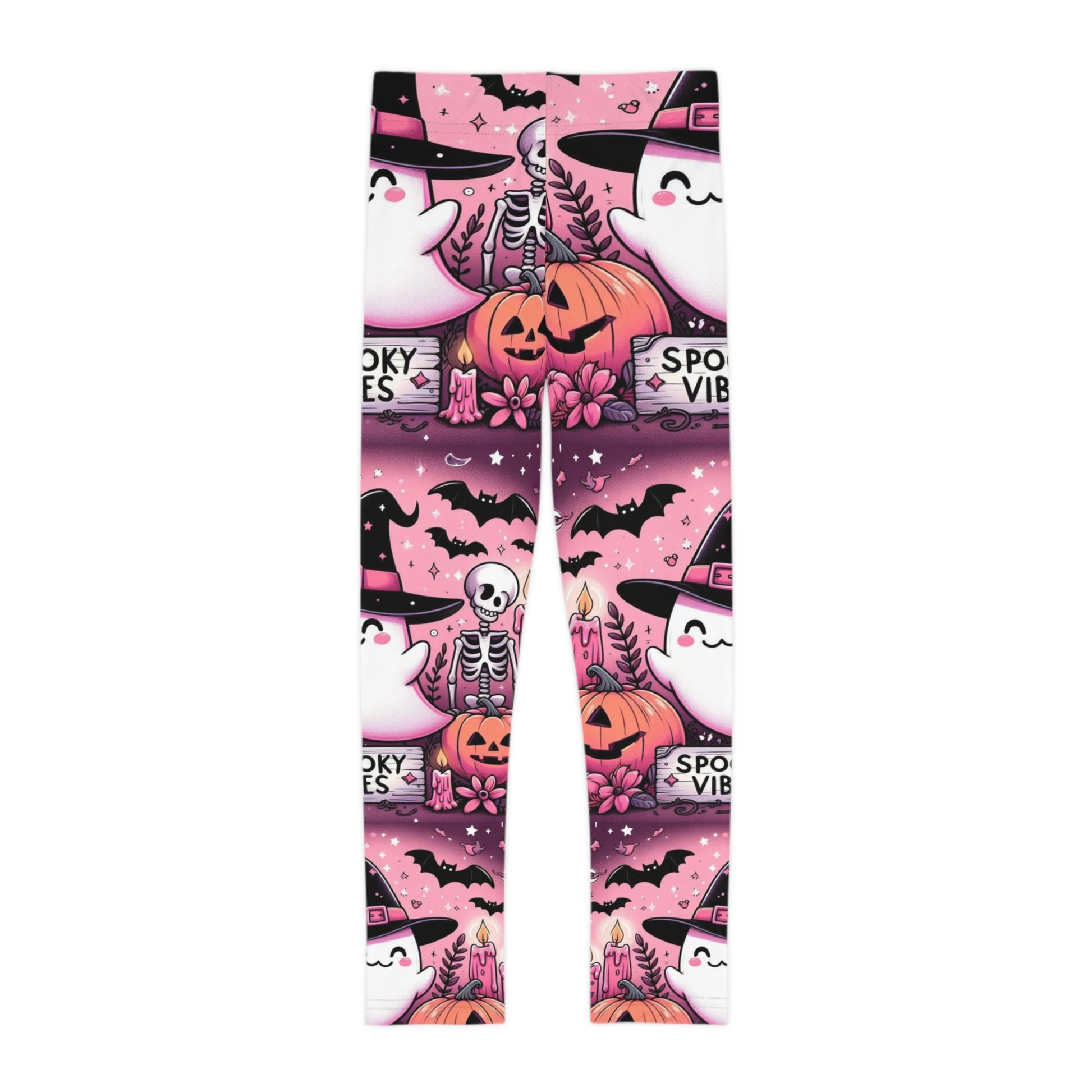 Spooky Ghost Vibes Leggings-Laylaybossycreations