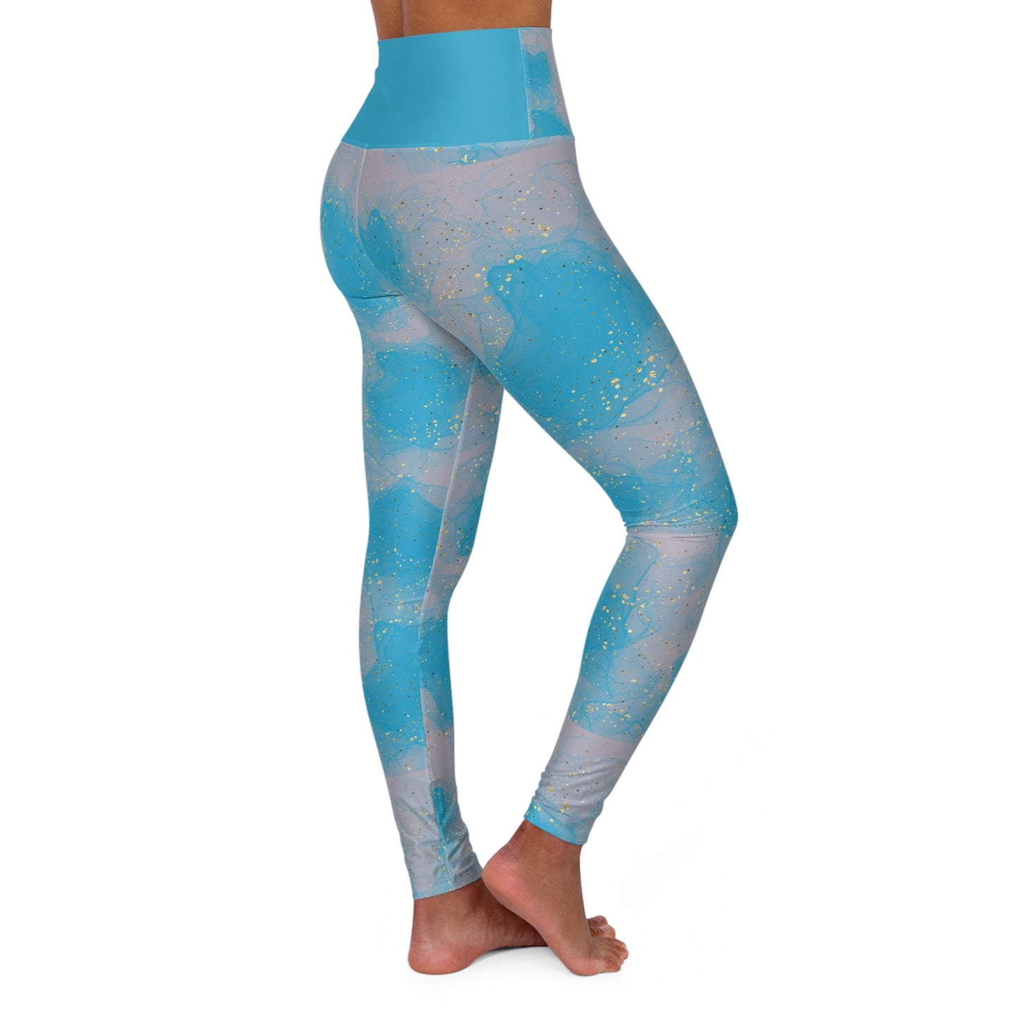 Blue-Gray Yoga Leggings-Laylaybossycreations