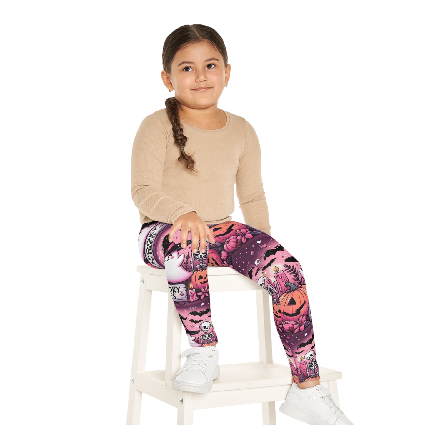 Spooky Ghost Vibes Leggings-Laylaybossycreations