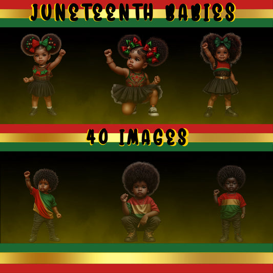 Juneteenth Babies Clip Art