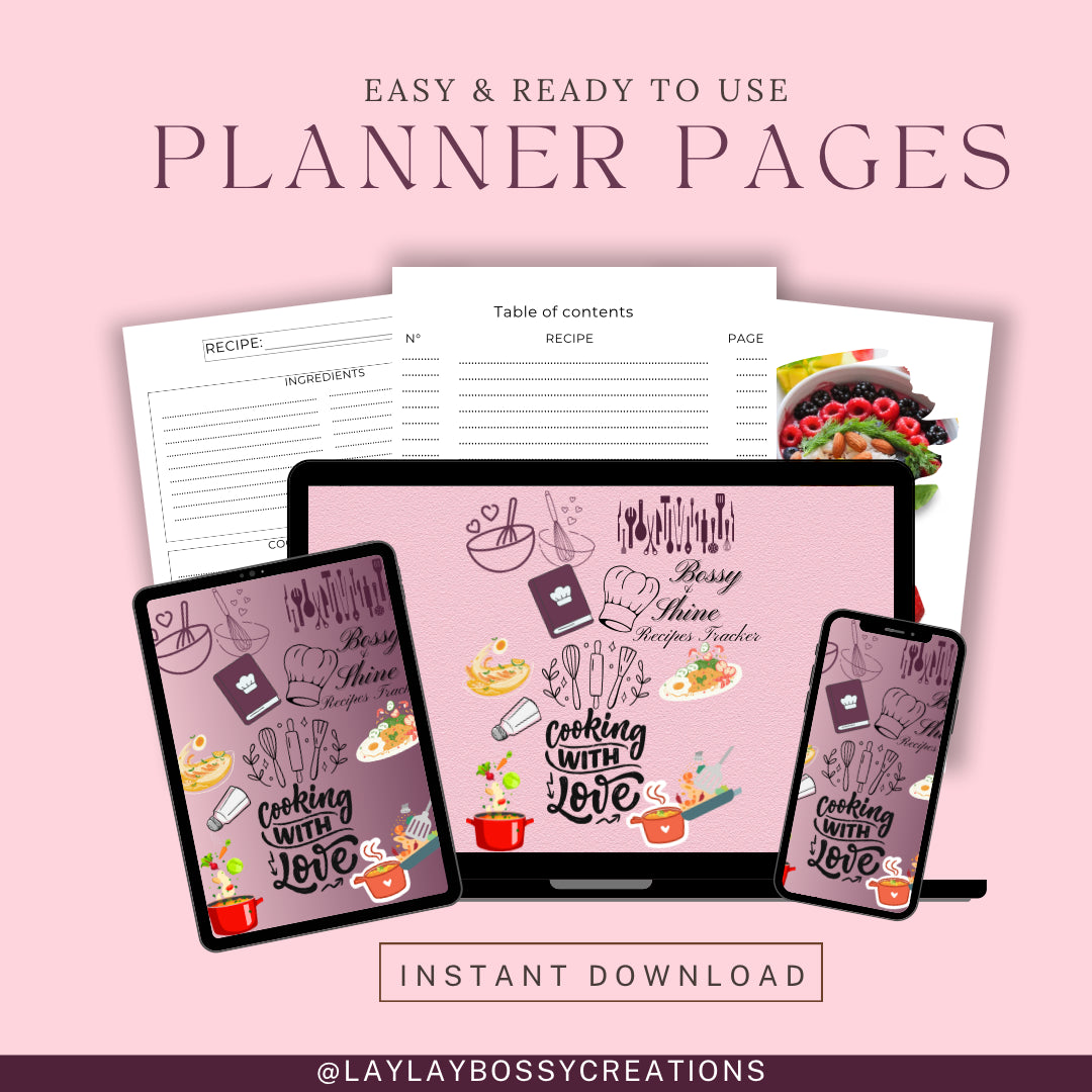 Ebook - Bossy N Shine Recipe Tracker