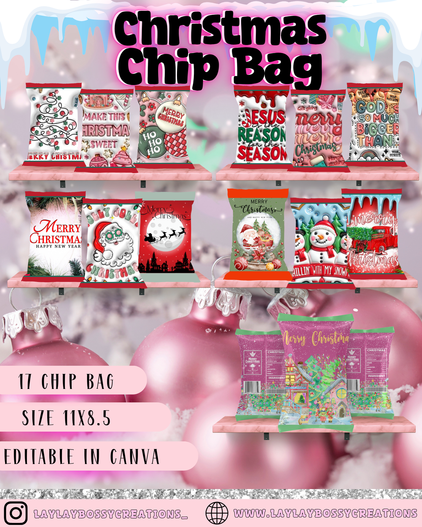 Christmas Chip Bag