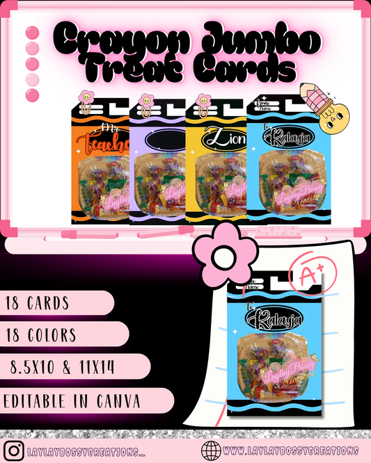 Crayon Jumbo Treat Cards