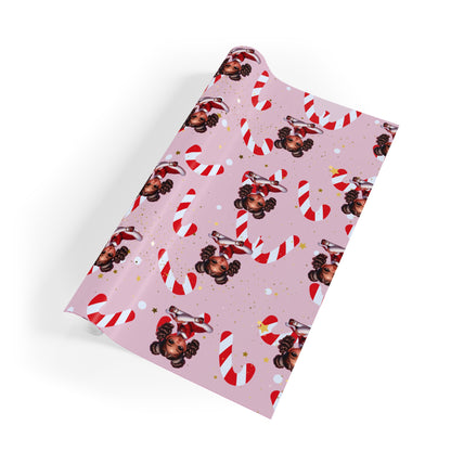 Candy Cane {Girl} Wrapping Paper Rolls-Laylaybossycreations 