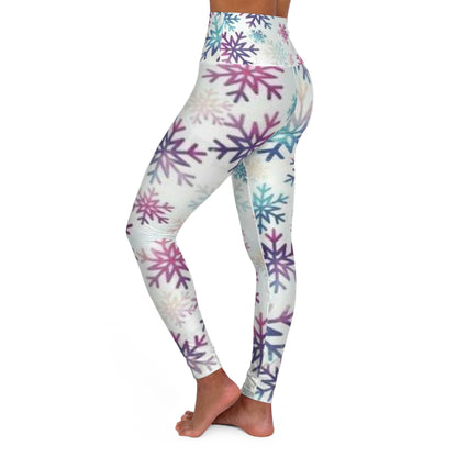 Perwinkle Snowflake Leggings-Laylaybossycreations 