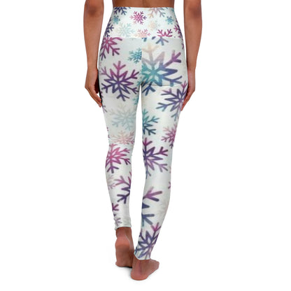 Perwinkle Snowflake Leggings-Laylaybossycreations 