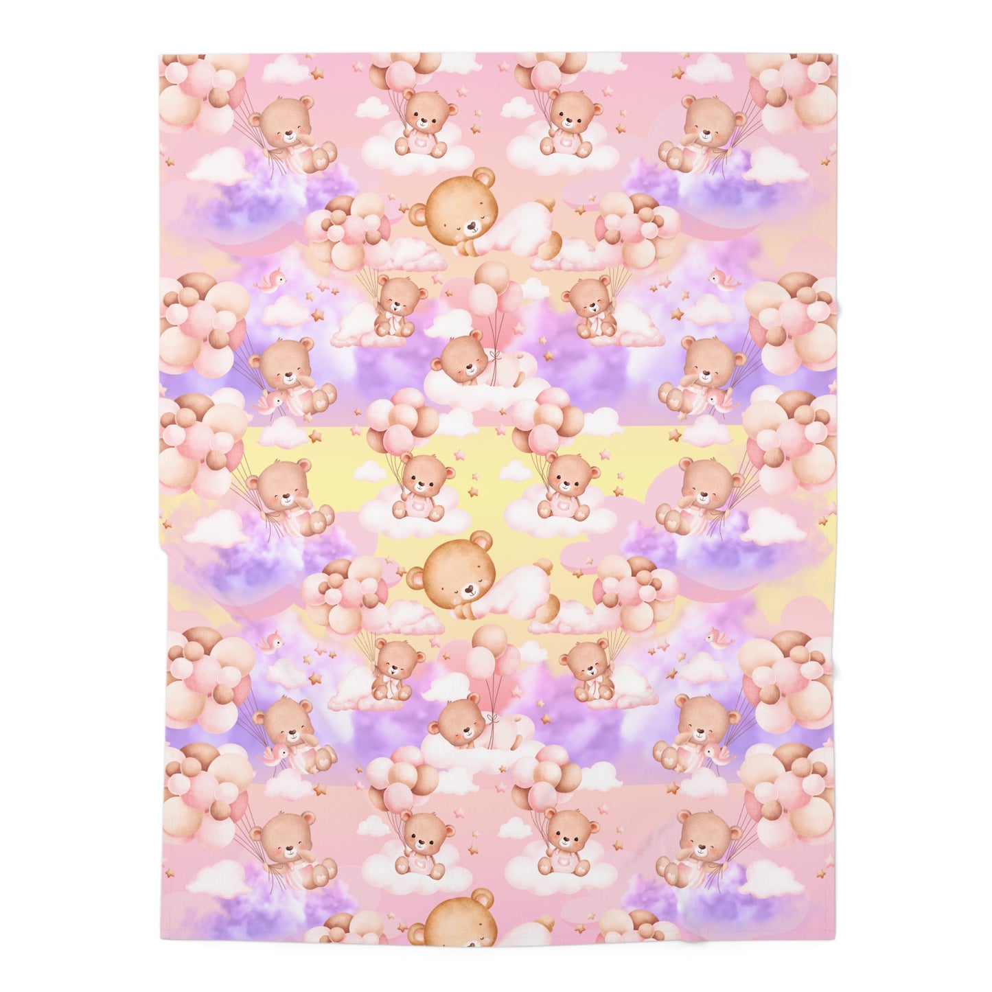 Girl Baby Bear Swaddle Blanket