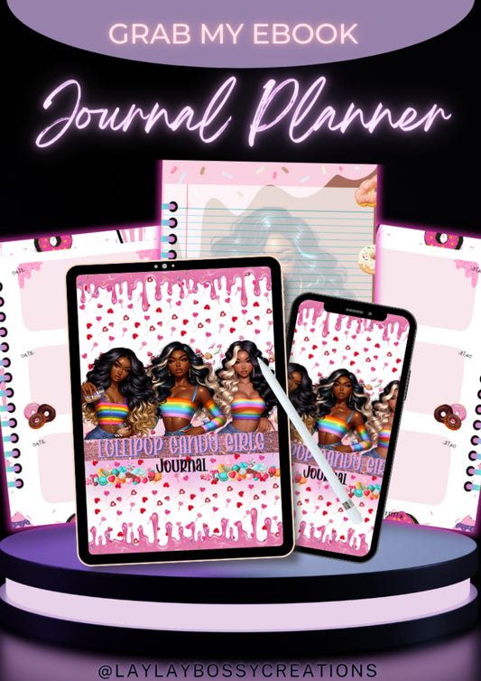 Lollipop Candy Girl Journal Planner