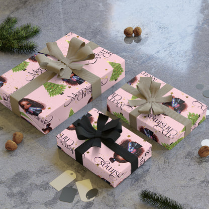 Light Pink Wrapping Paper Rolls, 1pc {Girl}-Laylaybossycreations 