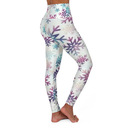 Perwinkle Snowflake Leggings-Laylaybossycreations 