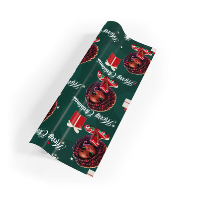 Green Christmas Wrapping Paper Rolls-Laylaybossycreations 