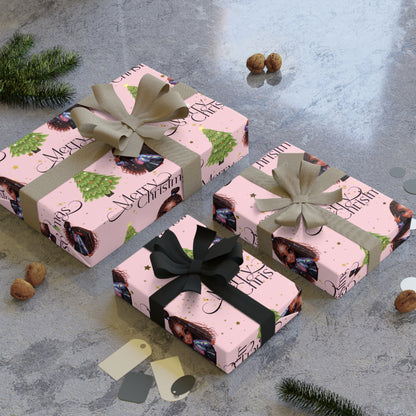 Light Pink Wrapping Paper Rolls, 1pc {Girl}-Laylaybossycreations 
