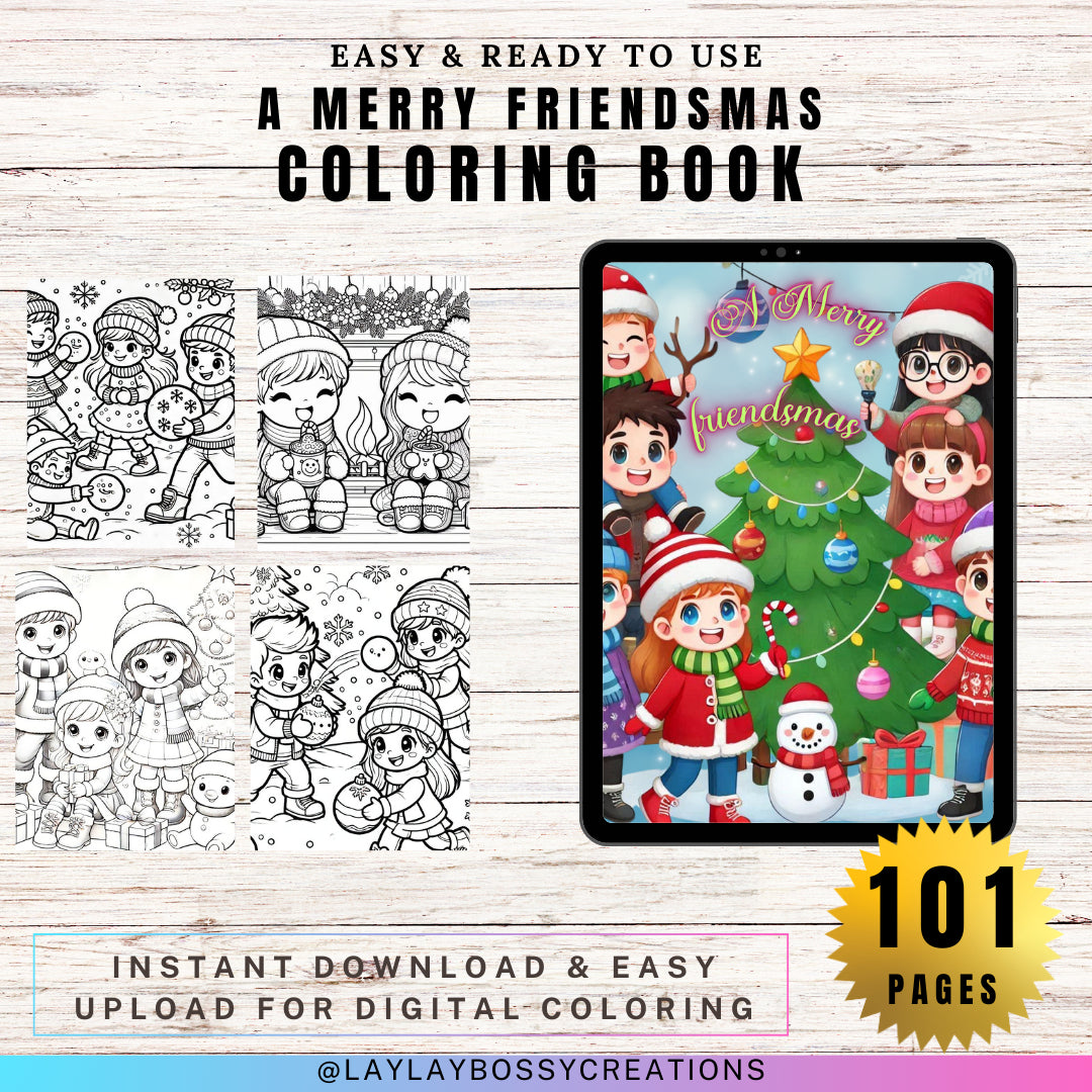 Ebook - A Merry Friendsmas Coloring Book