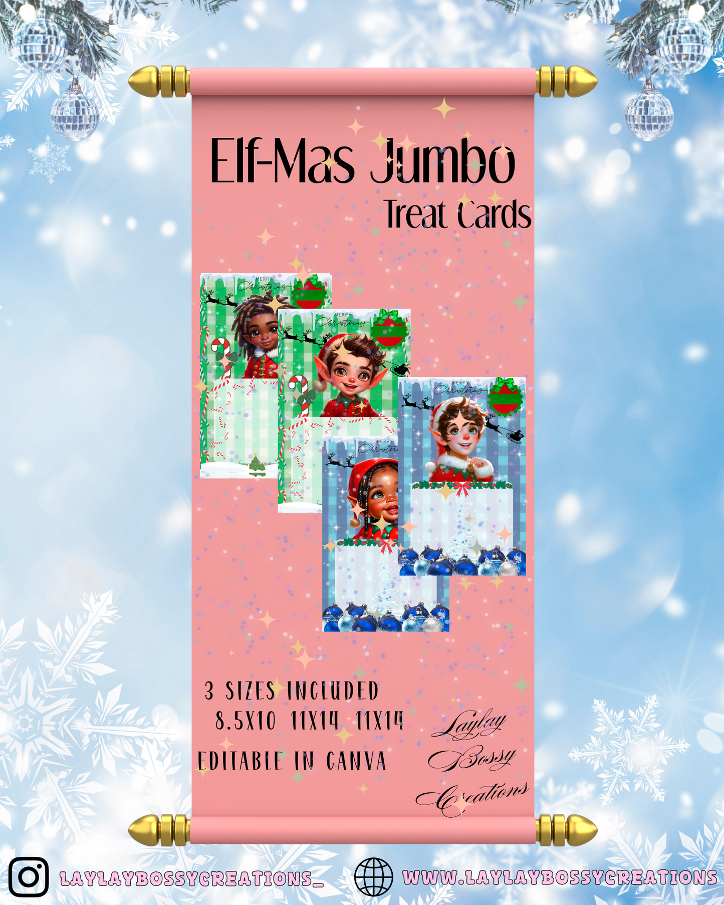 Elf-Mas Jumbo Treat Cards