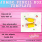 Digital Editable Template - Jumbo Pencil Box