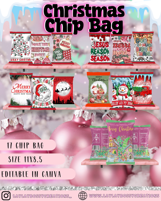 Christmas Chip Bag