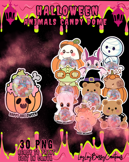 Halloween Animals Candy Dome