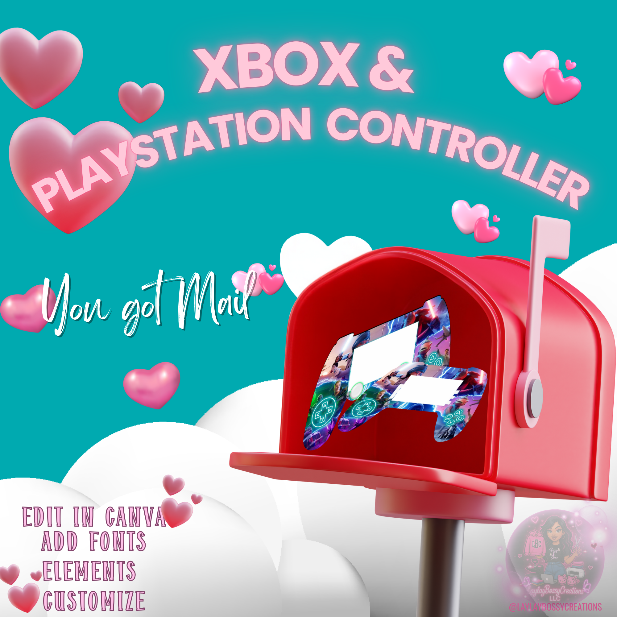 VDay Xbox Playstation Controller Box #3 – Laylaybossycreations